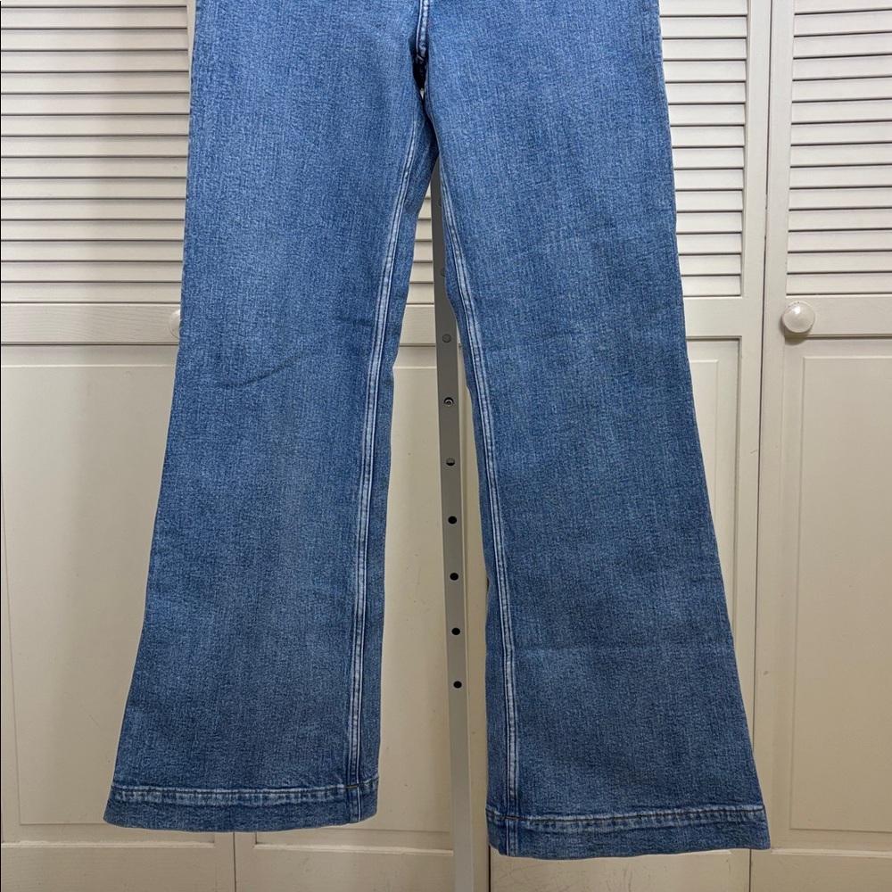 & Other Stories Blue Wide Leg Patch Front Pockets Jeans Size 28 - Picture 3 of 8